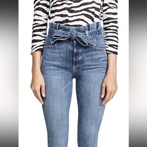 Alice+Olivia Good Paperbag Waist Skinny. Strictly Business wash